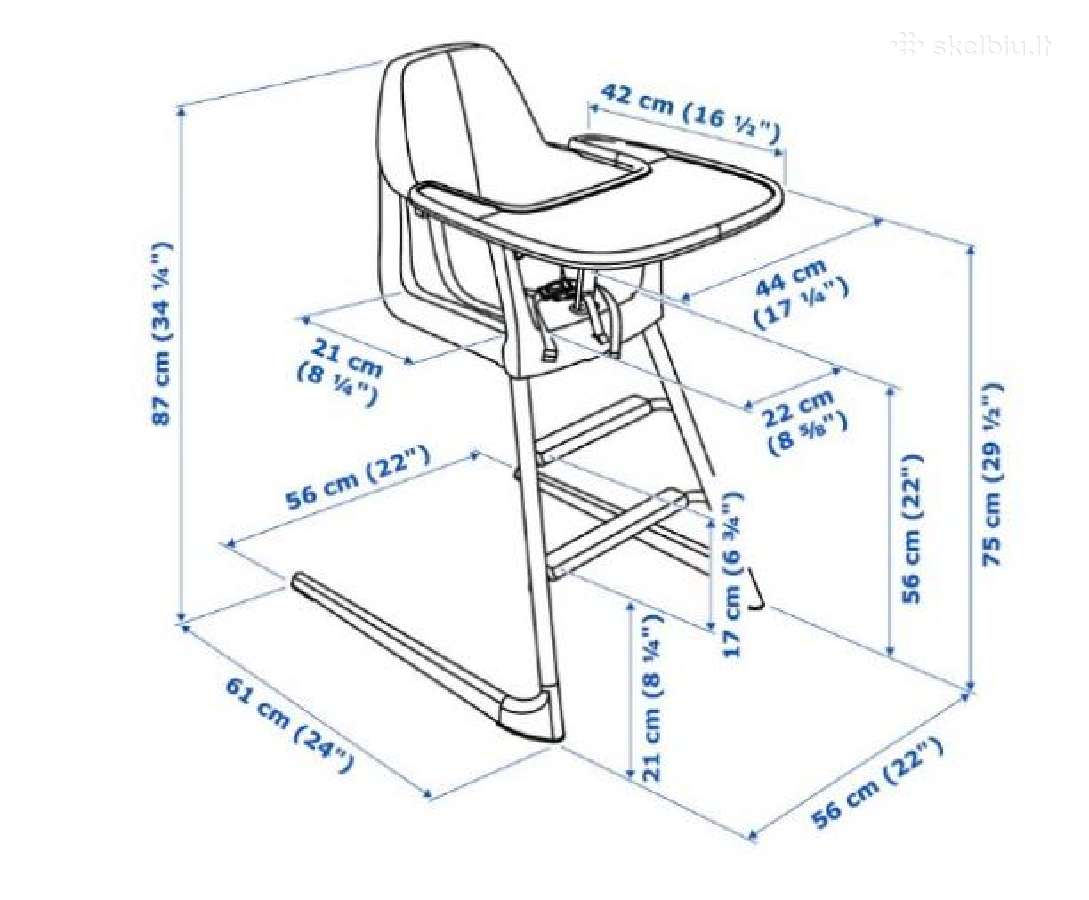 Maitinimo kėdutė Ikea - tvirta, patogi ir stabili - nuotraukos Nr. 7