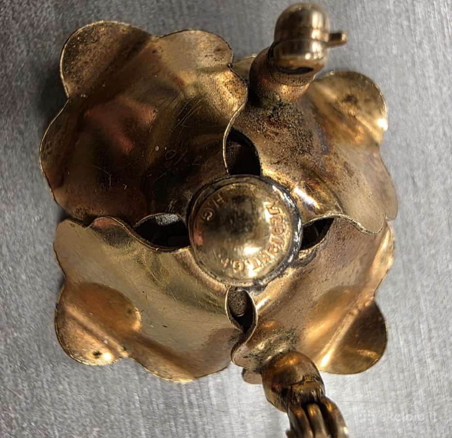 Vintage sagė paauksuota 12k su perlais - nuotraukos Nr. 10