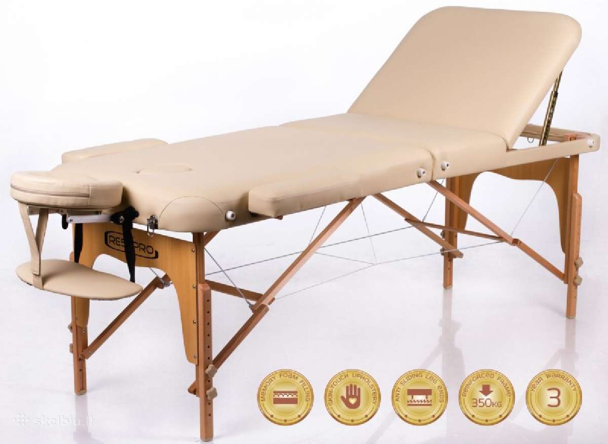 Sulankstomas masažo stalas Restpro® Memory 3 Beige