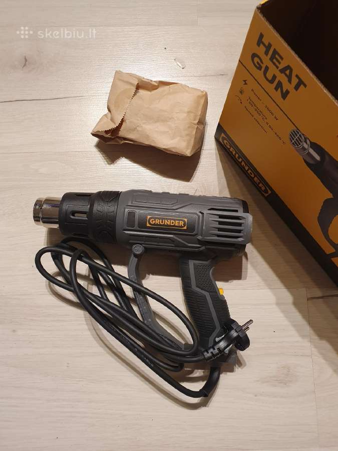 Karšto oro pistoletas Grunder 2000 W, 50–600 c - nuotraukos Nr. 2