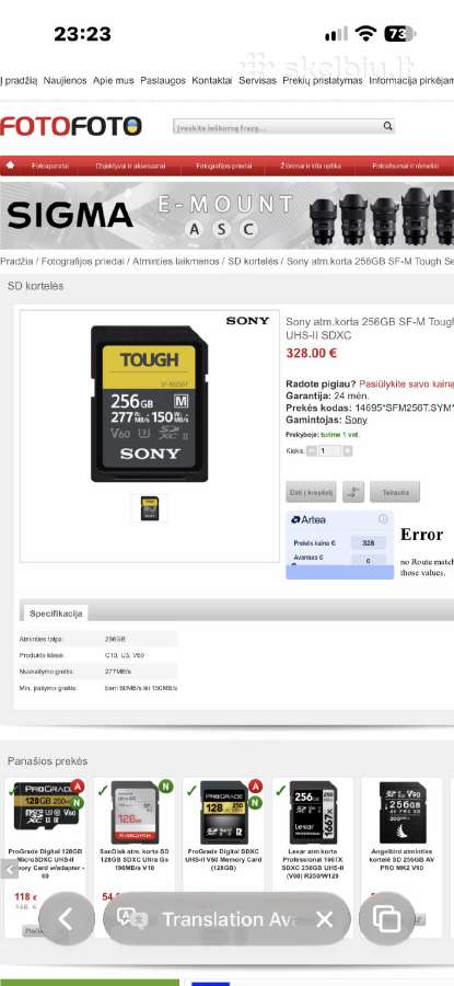 Sony tough atminties korteles - nuotraukos Nr. 2