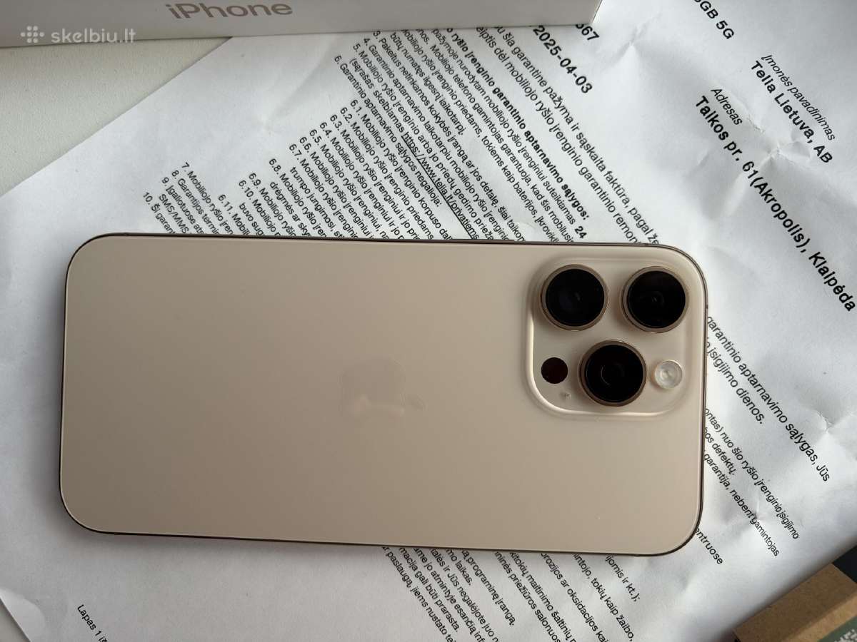iPhone 16 Promax 256gb 5G Desert Titanium - nuotraukos Nr. 2