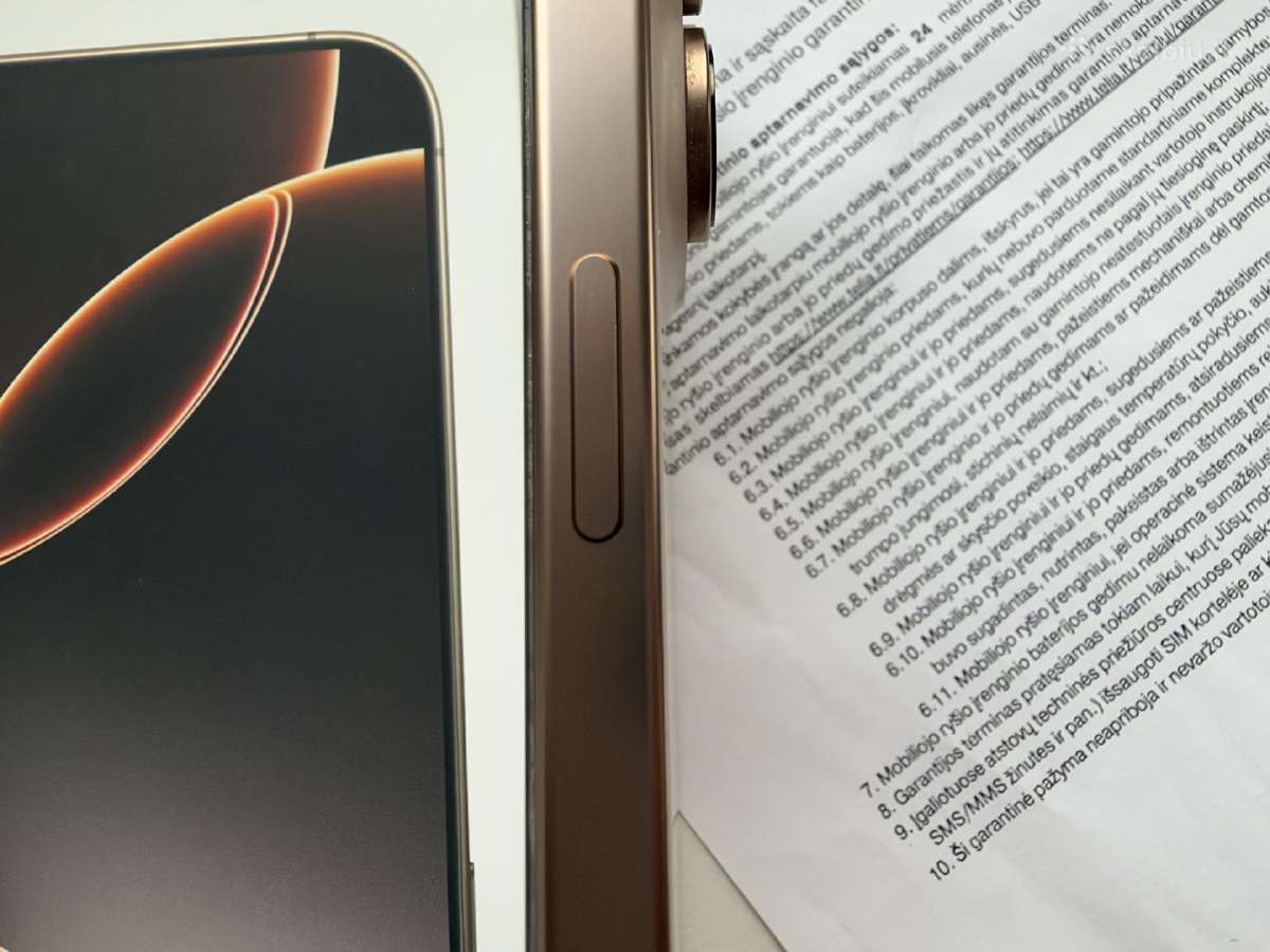 iPhone 16 Promax 256gb 5G Desert Titanium - nuotraukos Nr. 5