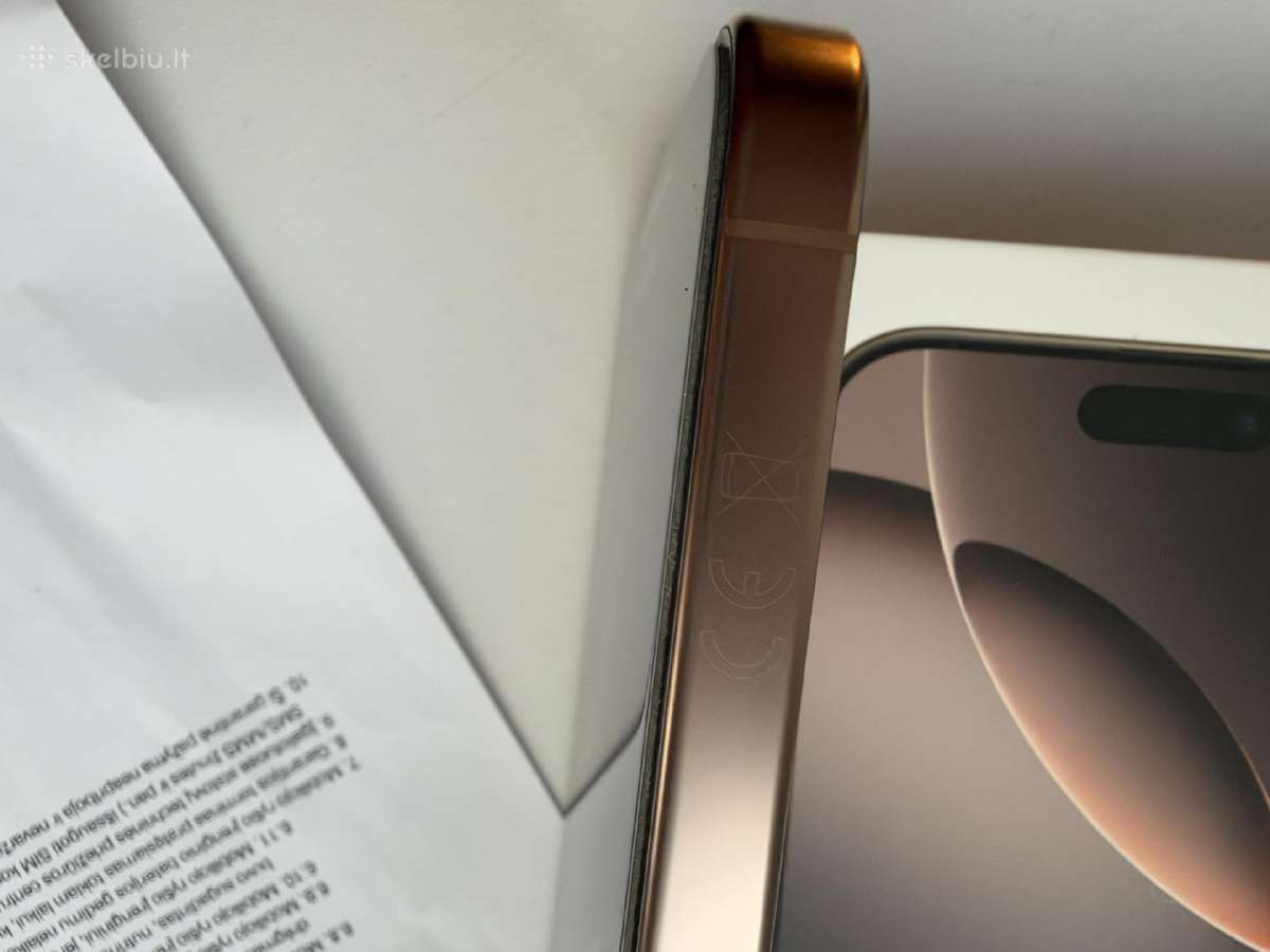 iPhone 16 Promax 256gb 5G Desert Titanium - nuotraukos Nr. 7