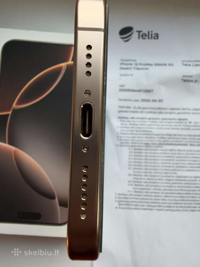 iPhone 16 Promax 256gb 5G Desert Titanium - nuotraukos Nr. 10