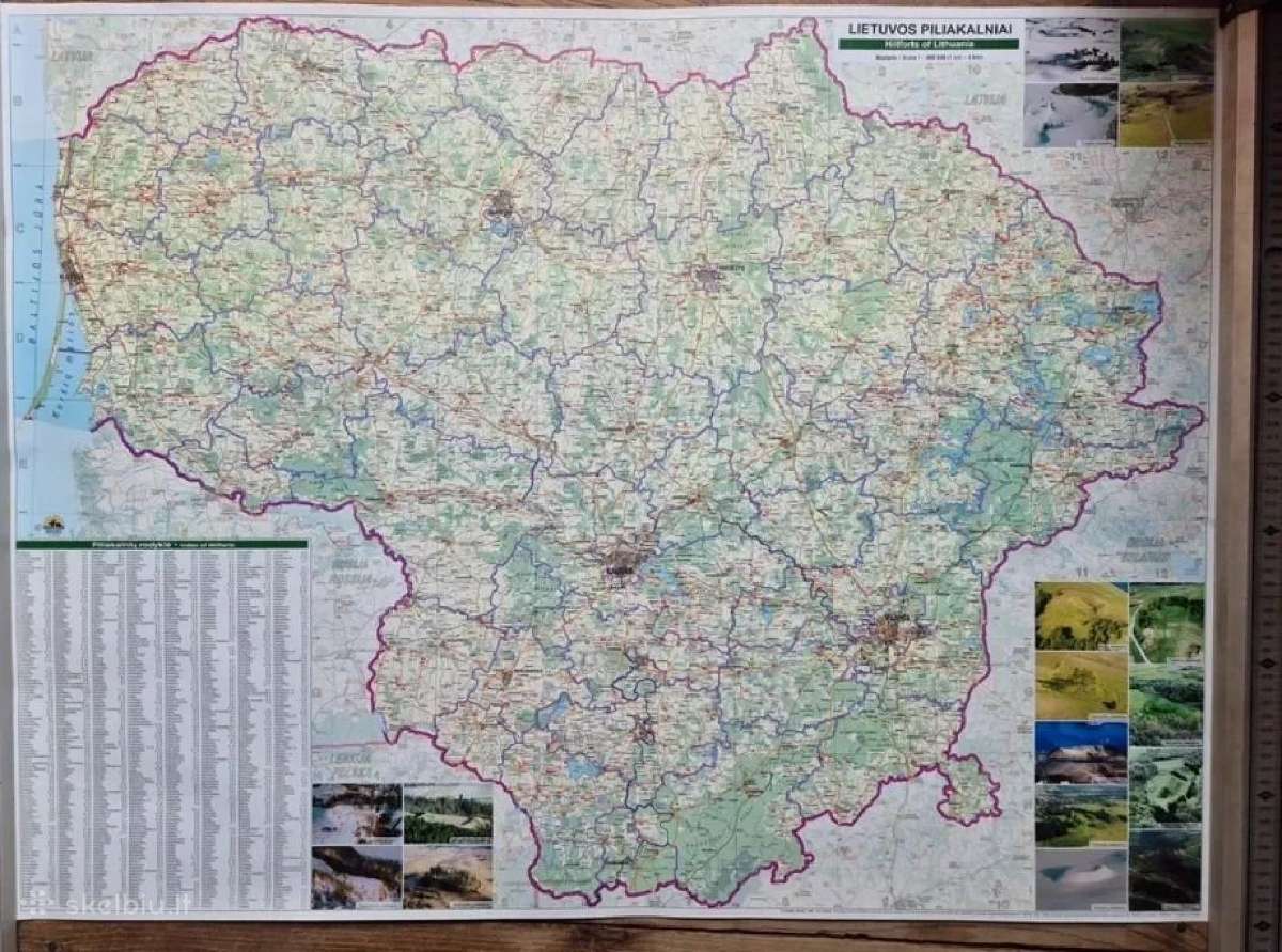 Lietuvos piliakalniai žemėlapis - nuotraukos Nr. 2