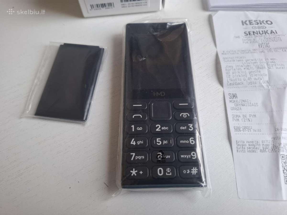 Naujas Hmd 105 4G Dual sim mobilus telefonas - nuotraukos Nr. 3