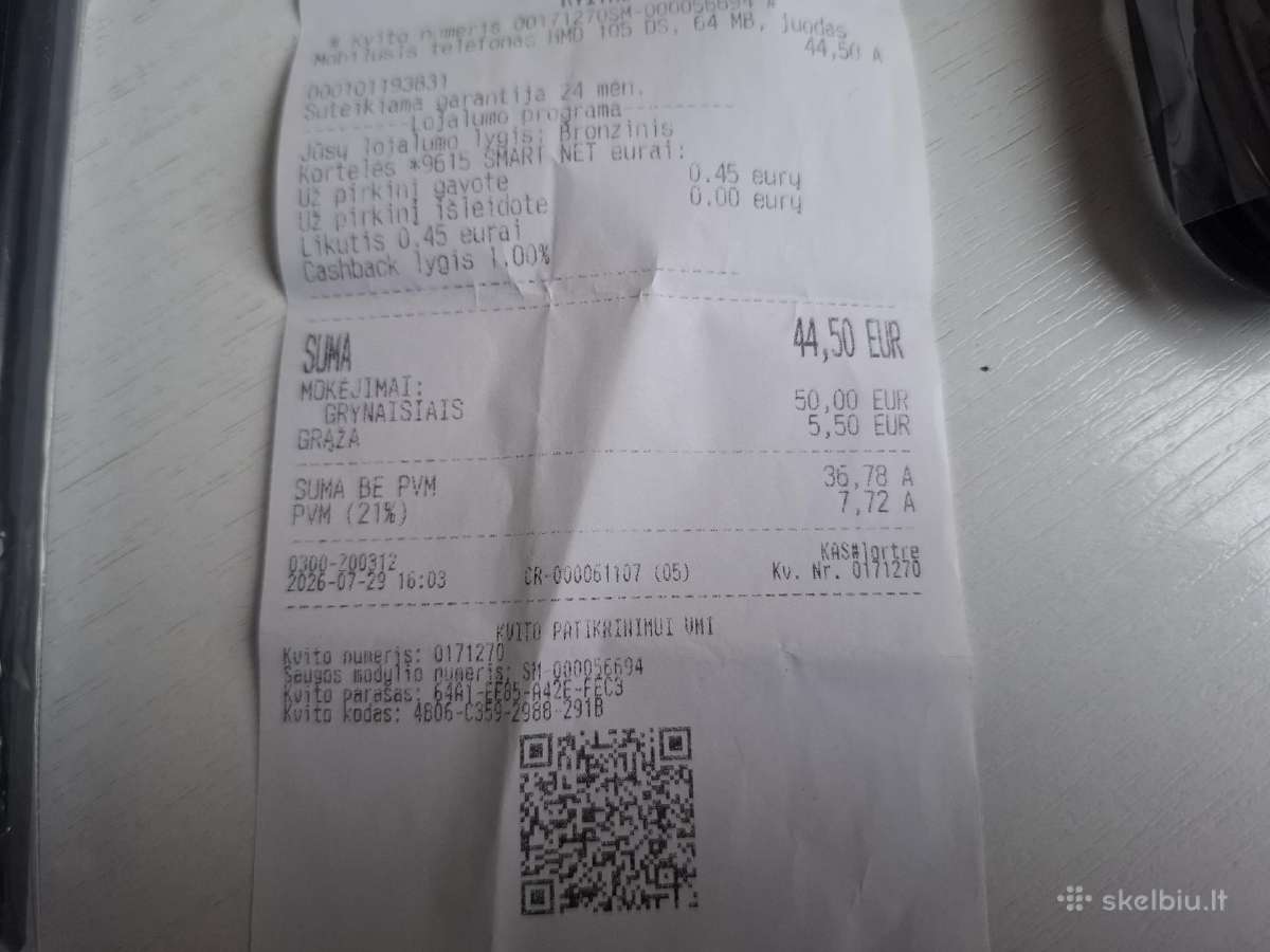 Naujas Hmd 105 4G Dual sim mobilus telefonas - nuotraukos Nr. 4