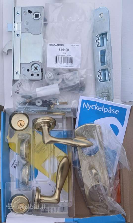 Švediškas laukinių durų spynos komplektas Assa - nuotraukos Nr. 2