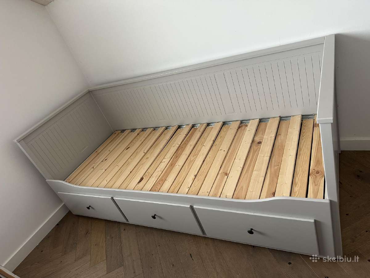 Hemneskušetės rėmas su 3 stalčiais, pilka, 80x20 - nuotraukos Nr. 2