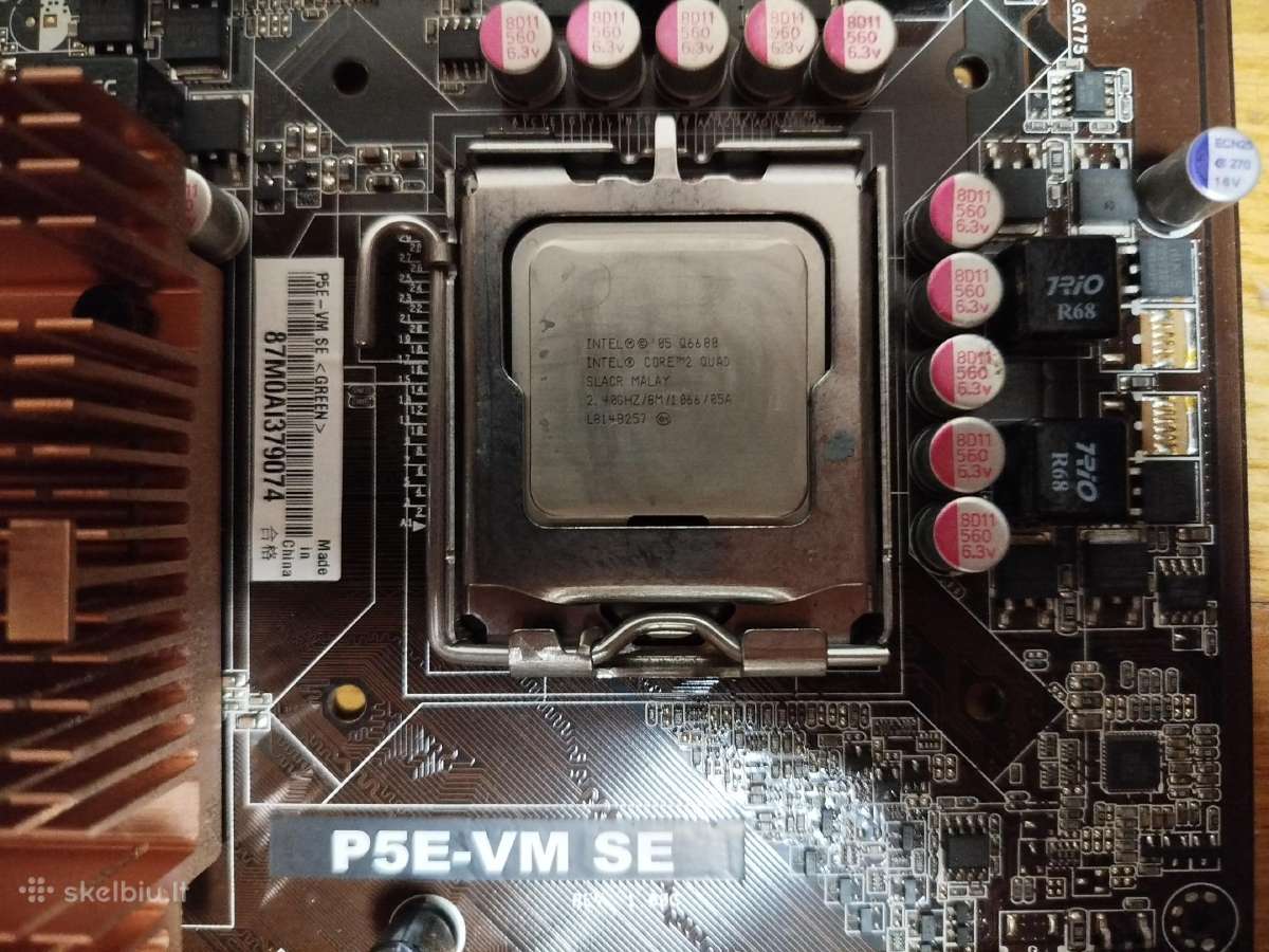 Intel Core 2 Quad Q6600 + Asus P5e-vm Se - nuotraukos Nr. 4