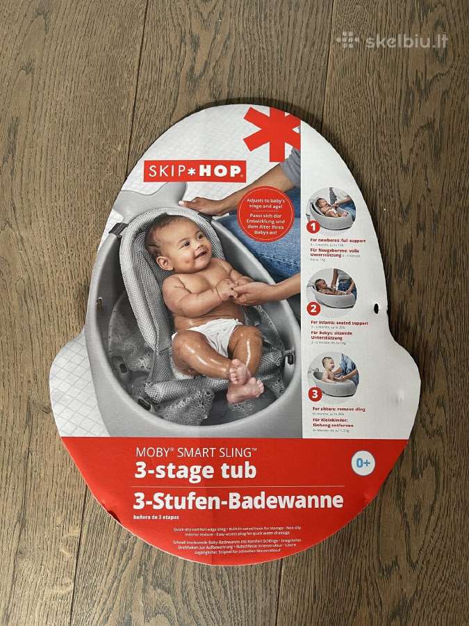 Skip Hop Moby Smart Sling 3 pakopų kūdikio vonelė - nuotraukos Nr. 5