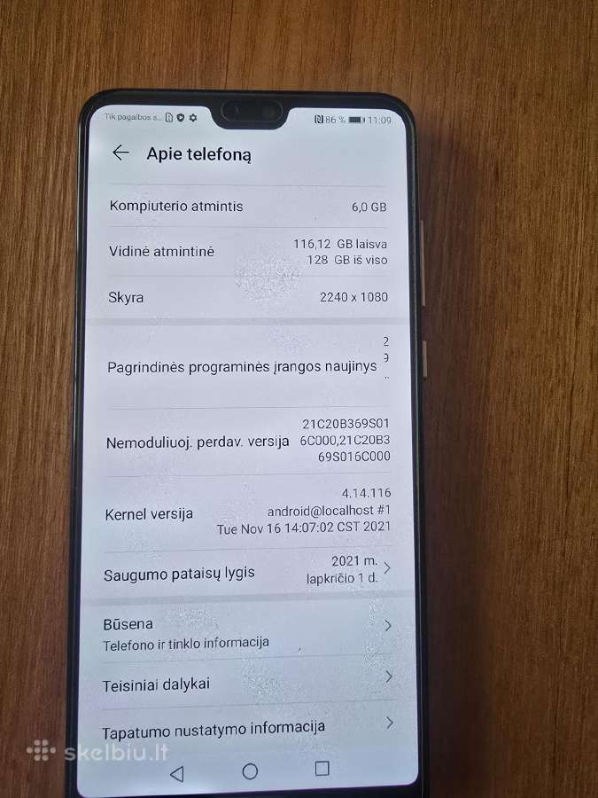 Huawey P20 Pro 6gb RAM, 128gb atmintis - nuotraukos Nr. 9