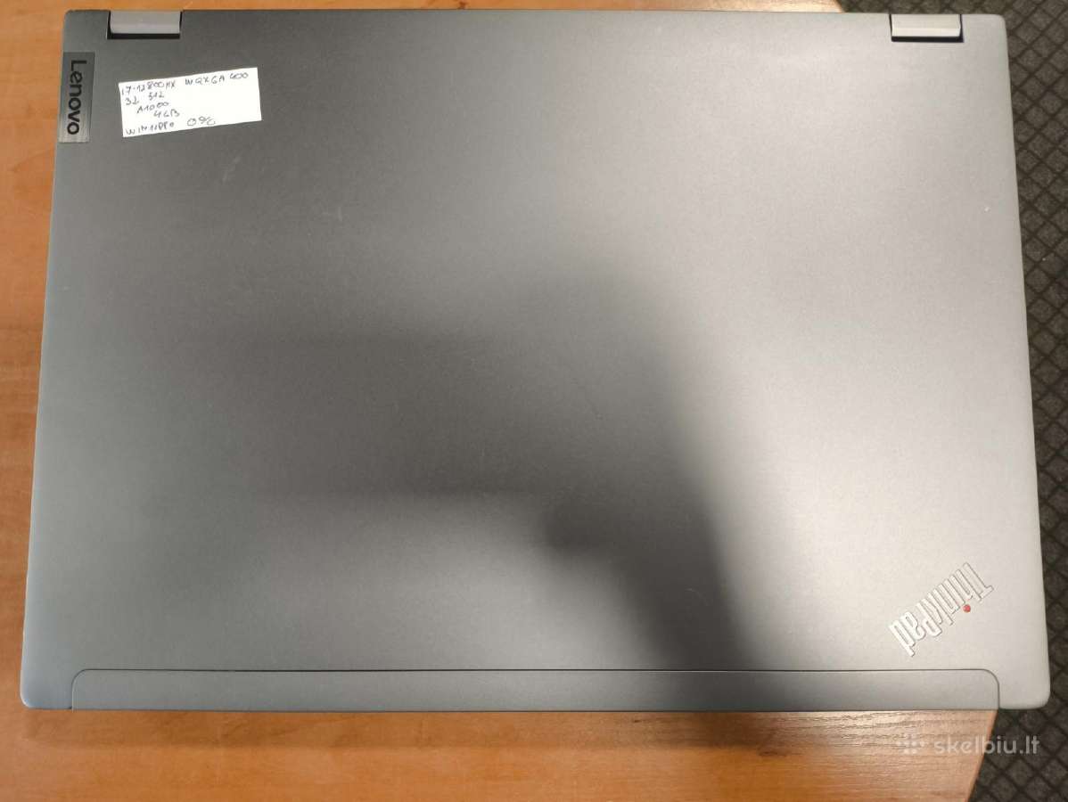 Thinkpad P16 i7-12800hx 32gb 512gb A1000 4gb 0% - nuotraukos Nr. 3