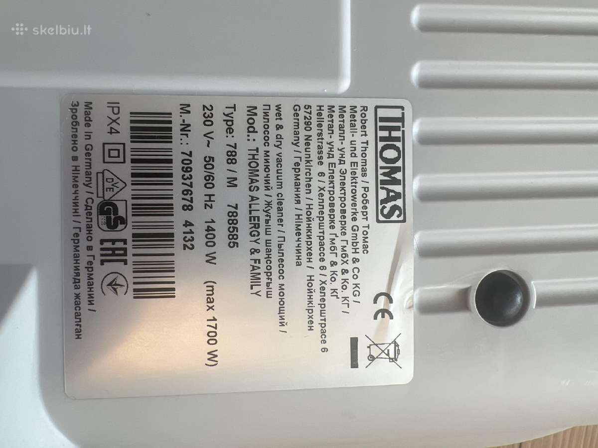 Plaunantis dulkių siurblys Thomas Aqua+ Allergy - nuotraukos Nr. 2