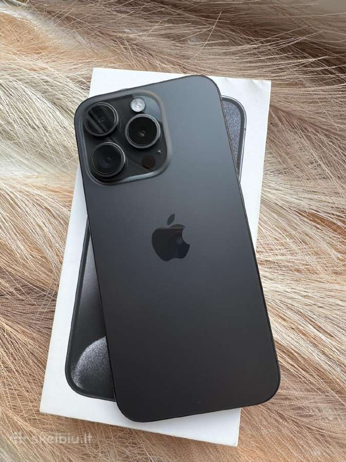Apple iPhone 15 Pro Black Titanium 128gb - nuotraukos Nr. 2