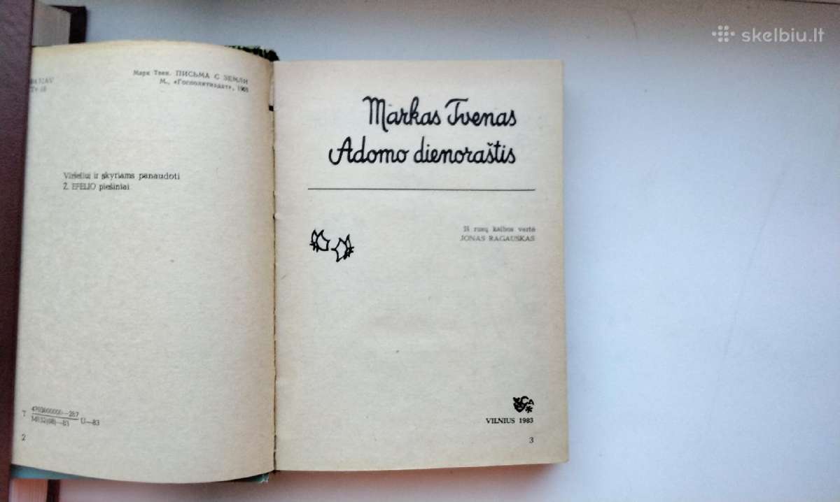 M. Tvenas. Adomo dienoraštis. - nuotraukos Nr. 2