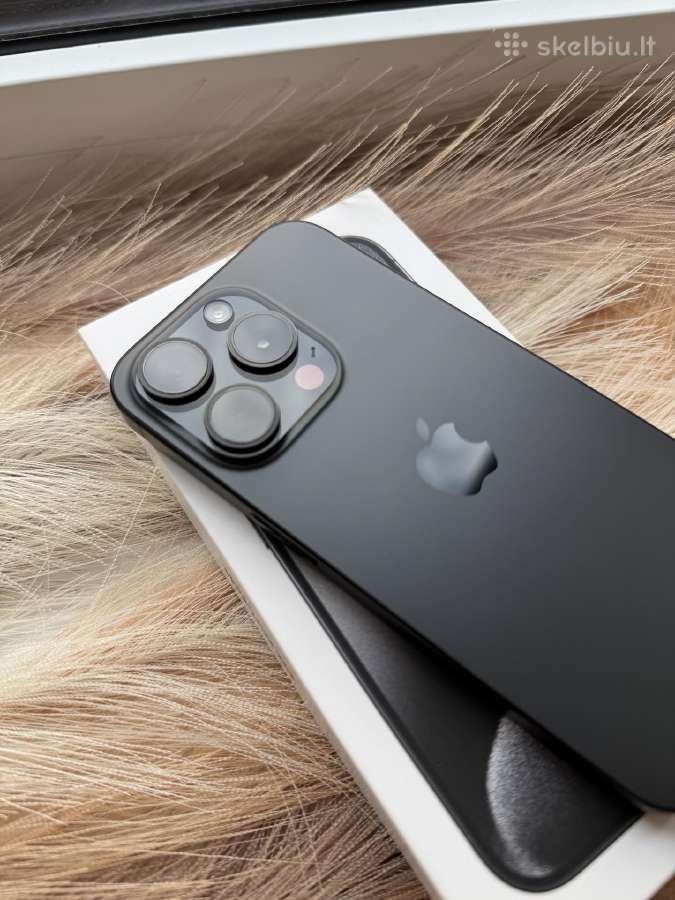 Apple iPhone 15 Pro Black Titanium 128gb - nuotraukos Nr. 4
