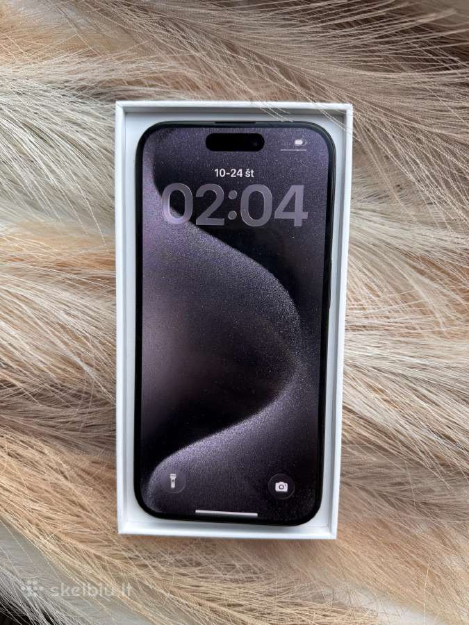 Apple iPhone 15 Pro Black Titanium 128gb - nuotraukos Nr. 5