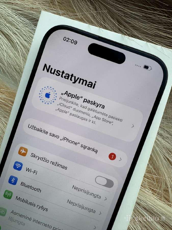 Apple iPhone 15 Pro Black Titanium 128gb - nuotraukos Nr. 10
