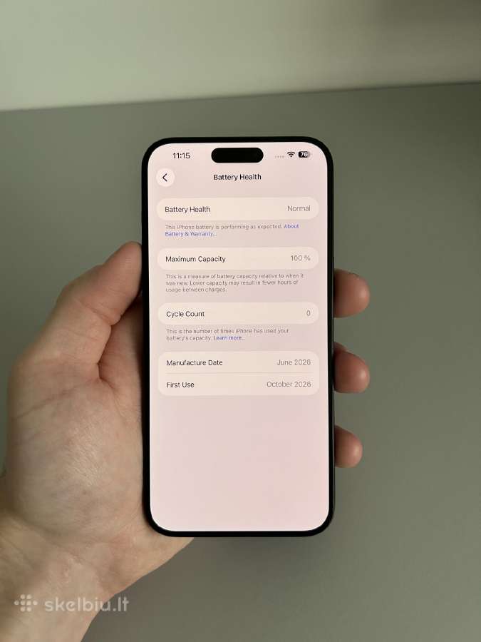 iPhone 15 Pro Max 256 GB Black Titanium - nuotraukos Nr. 5