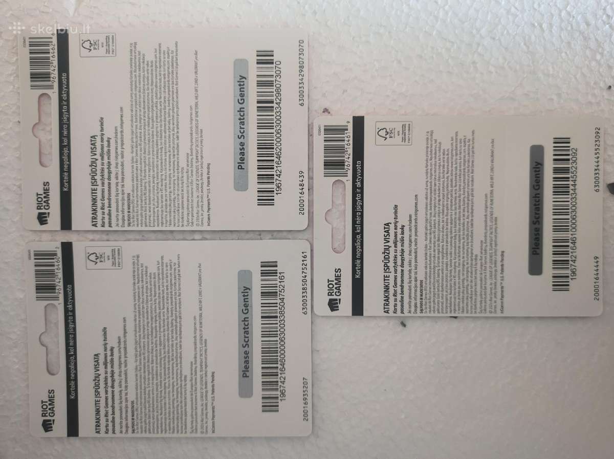 Riot Games kortelės / Valorant / Lol (10€, 20€) - nuotraukos Nr. 2