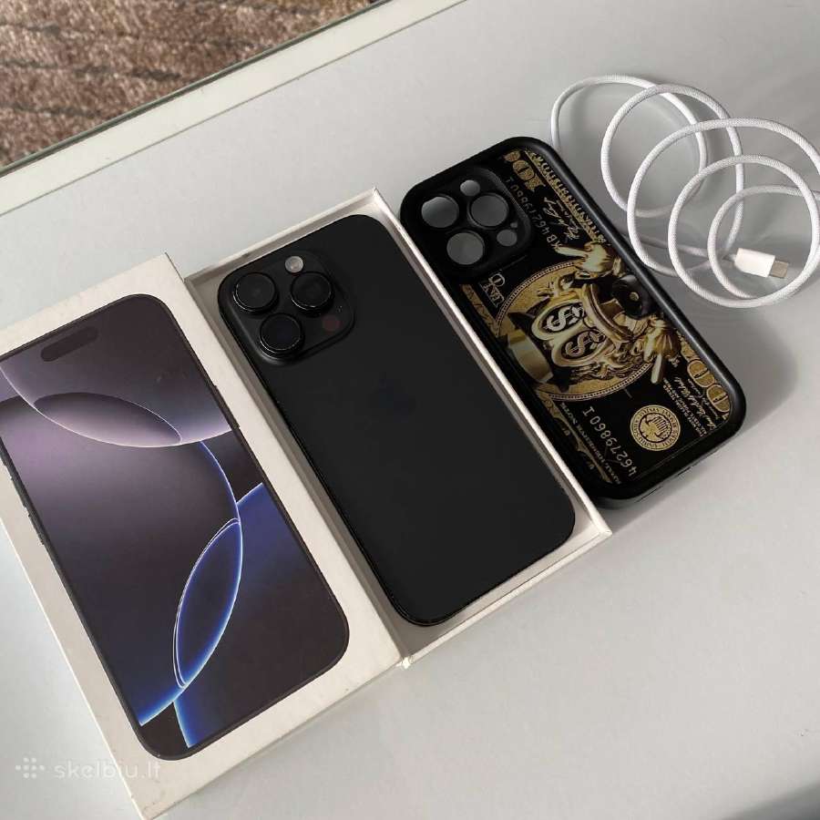 Parduodu arba keičiu iPhone 16 Pro 256gb, Black - nuotraukos Nr. 3
