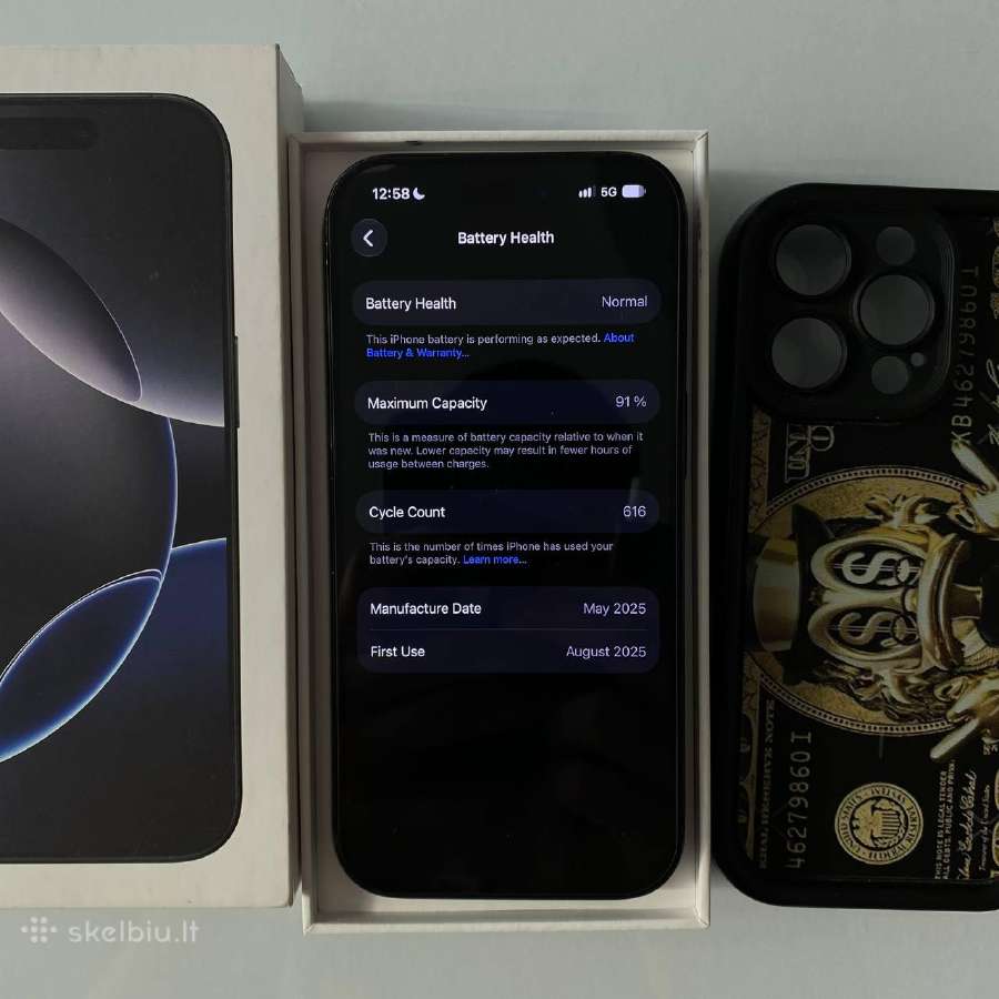 Parduodu arba keičiu iPhone 16 Pro 256gb, Black - nuotraukos Nr. 4
