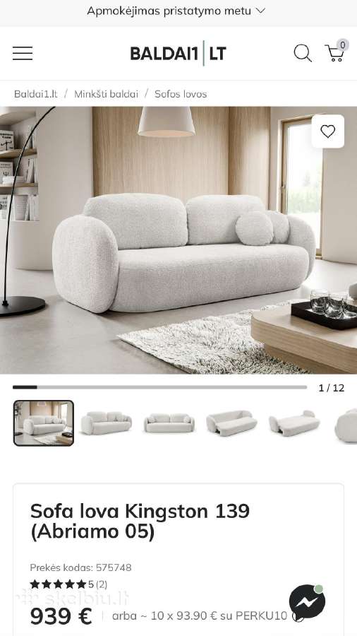 Parduodama visiskai nauja sofa-lova - nuotraukos Nr. 4