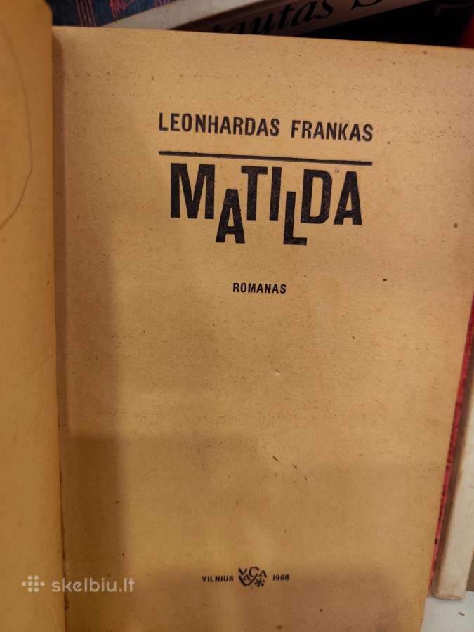 Leonhardas Frankas romanas „Matilda" 1968 m. - nuotraukos Nr. 2