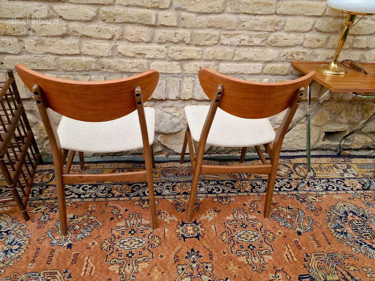 Vintažinės mid century bukmedžio/tiko kėdės - nuotraukos Nr. 9