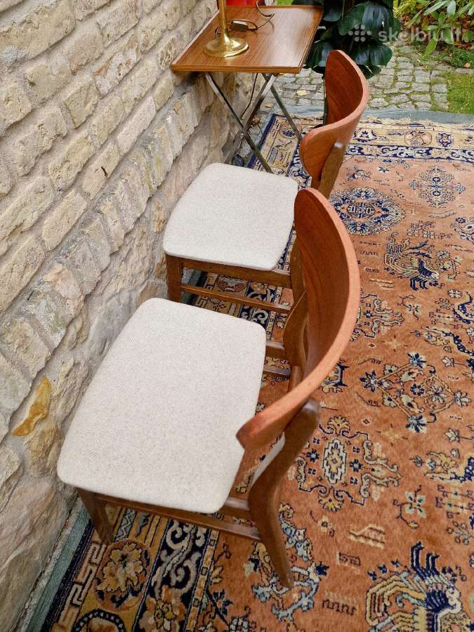 Vintažinės mid century bukmedžio/tiko kėdės - nuotraukos Nr. 10