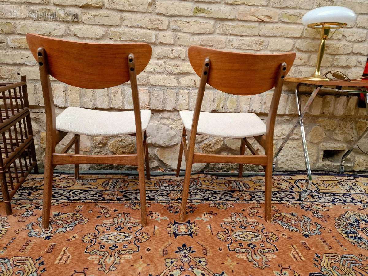 Vintažinės mid century bukmedžio/tiko kėdės - nuotraukos Nr. 14