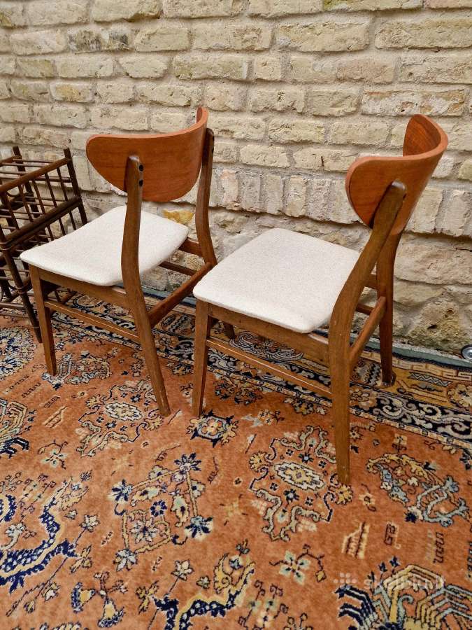 Vintažinės mid century bukmedžio/tiko kėdės - nuotraukos Nr. 15