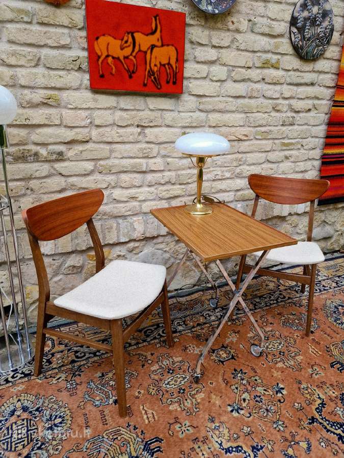 Vintažinės mid century bukmedžio/tiko kėdės - nuotraukos Nr. 26