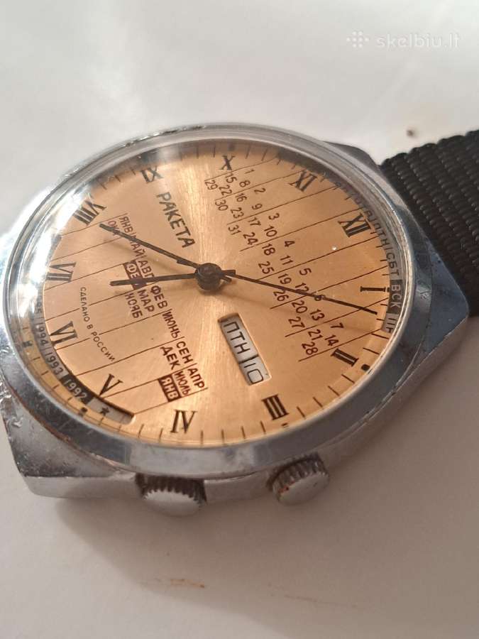 Raketa-amžinas kalendorius,pčz1970-metų. - nuotraukos Nr. 6
