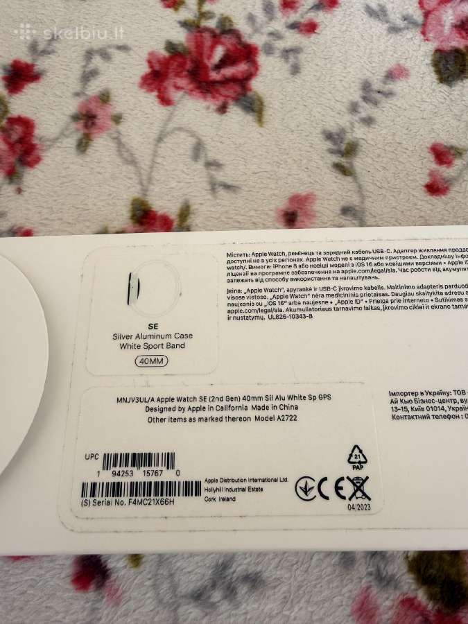 Apple Watch Se (2nd Gen) 40mm silver - nuotraukos Nr. 10