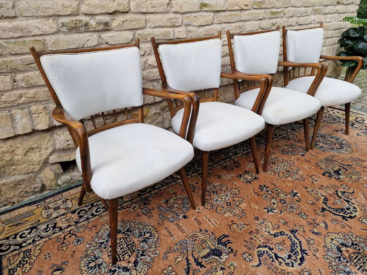 Vintažinės mid century riešutmedžio kėdės "Casala" - nuotraukos Nr. 8