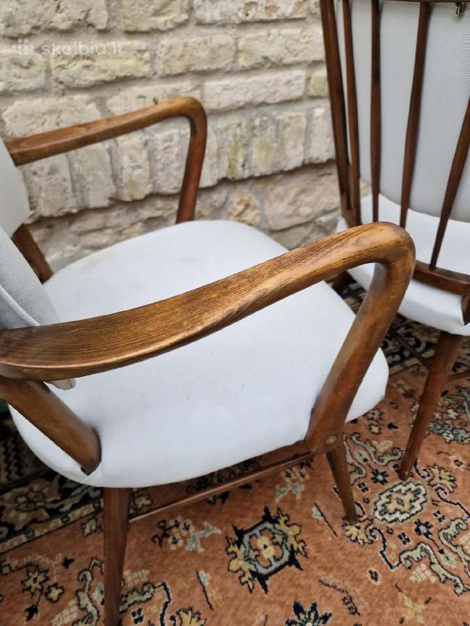 Vintažinės mid century riešutmedžio kėdės "Casala" - nuotraukos Nr. 11
