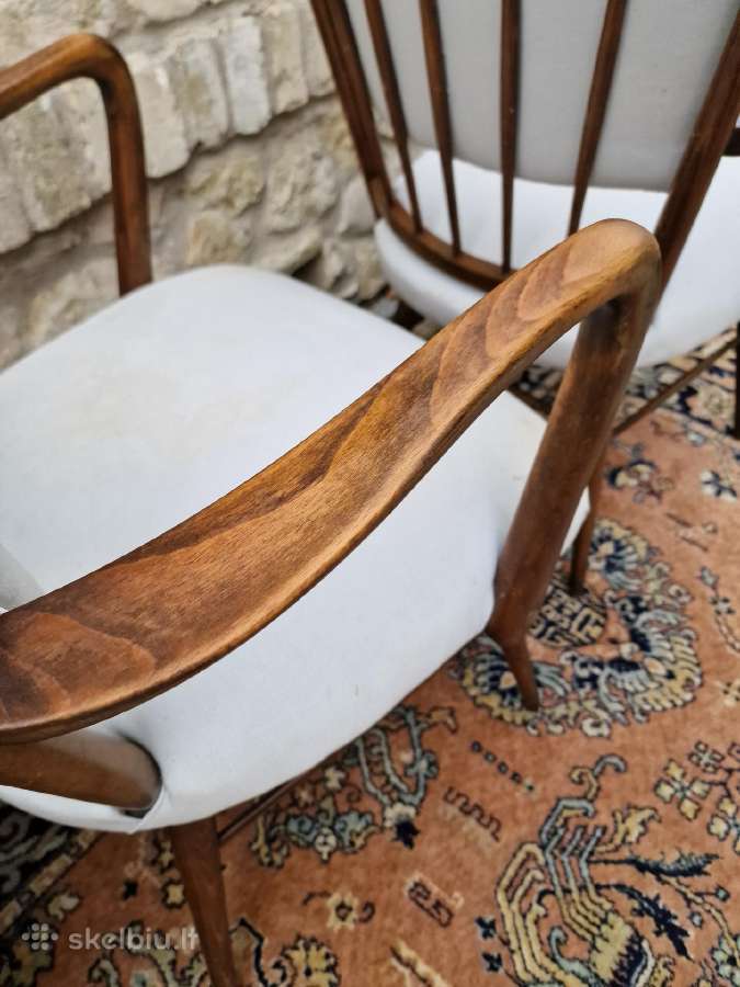 Vintažinės mid century riešutmedžio kėdės "Casala" - nuotraukos Nr. 12