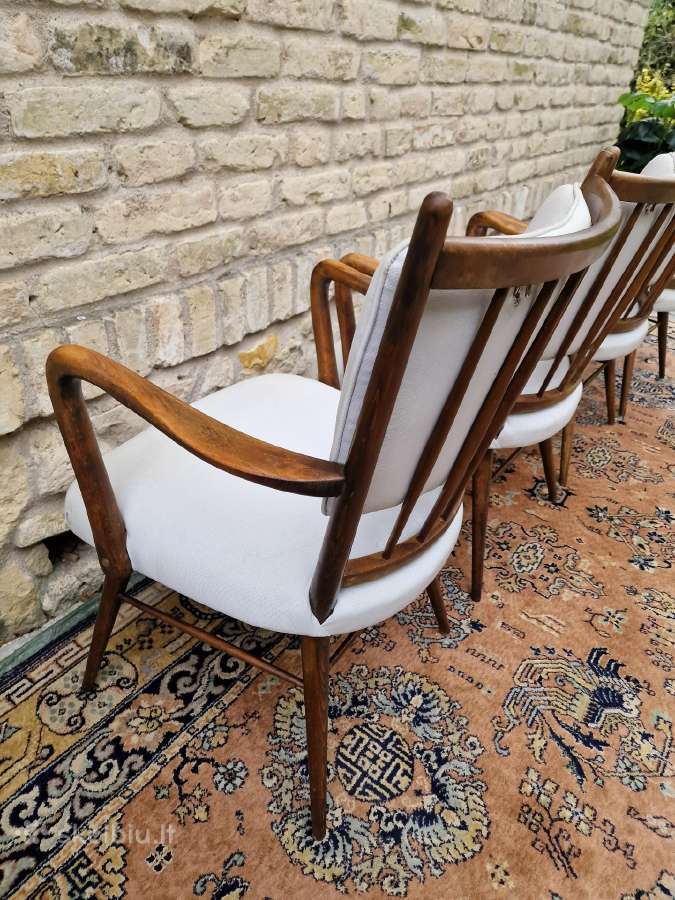 Vintažinės mid century riešutmedžio kėdės "Casala" - nuotraukos Nr. 19