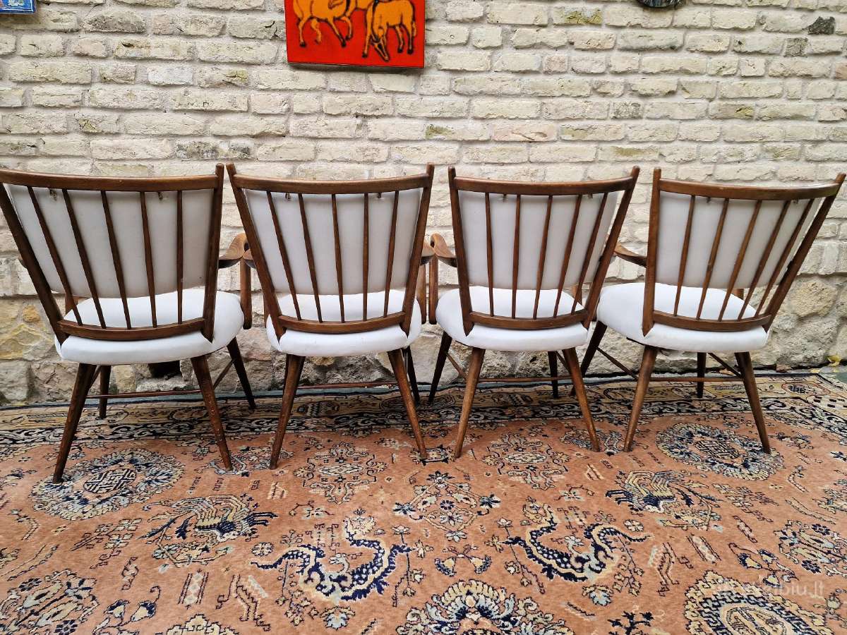 Vintažinės mid century riešutmedžio kėdės "Casala" - nuotraukos Nr. 20