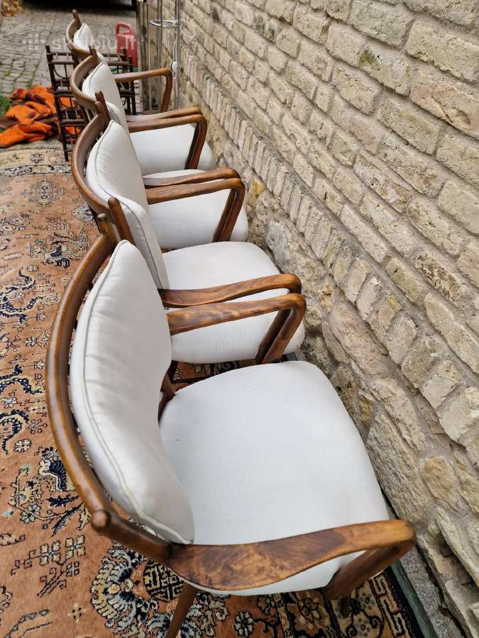 Vintažinės mid century riešutmedžio kėdės "Casala" - nuotraukos Nr. 21