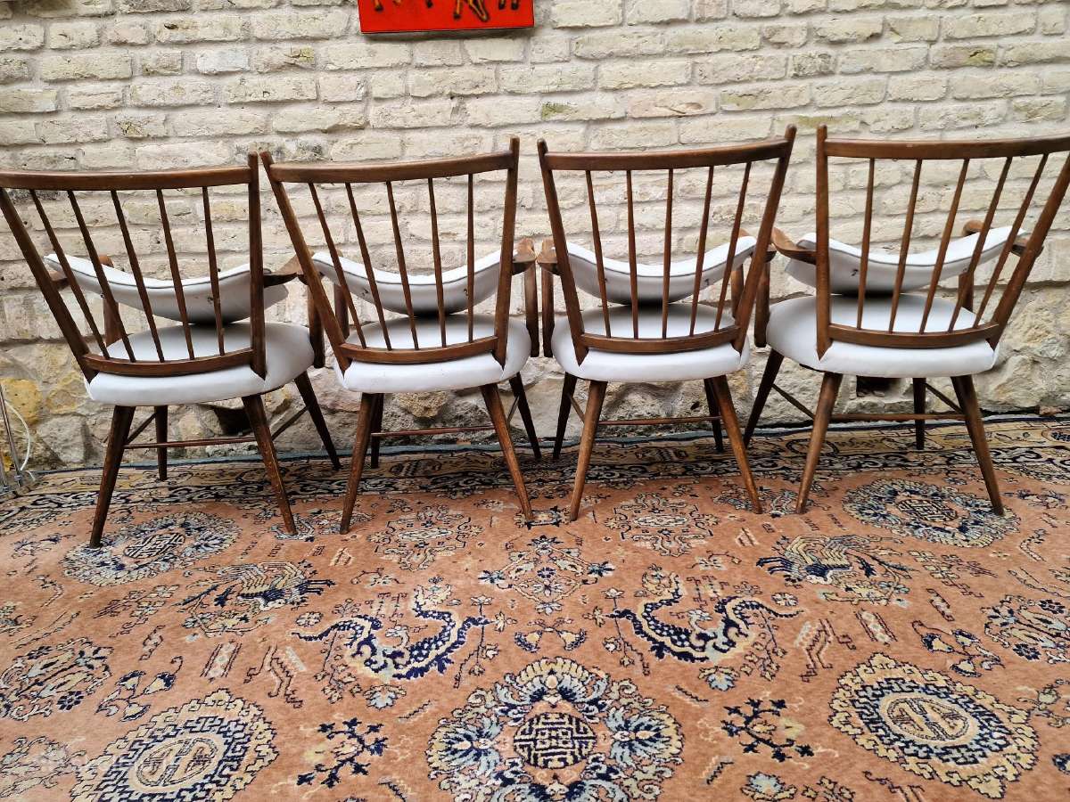Vintažinės mid century riešutmedžio kėdės "Casala" - nuotraukos Nr. 23