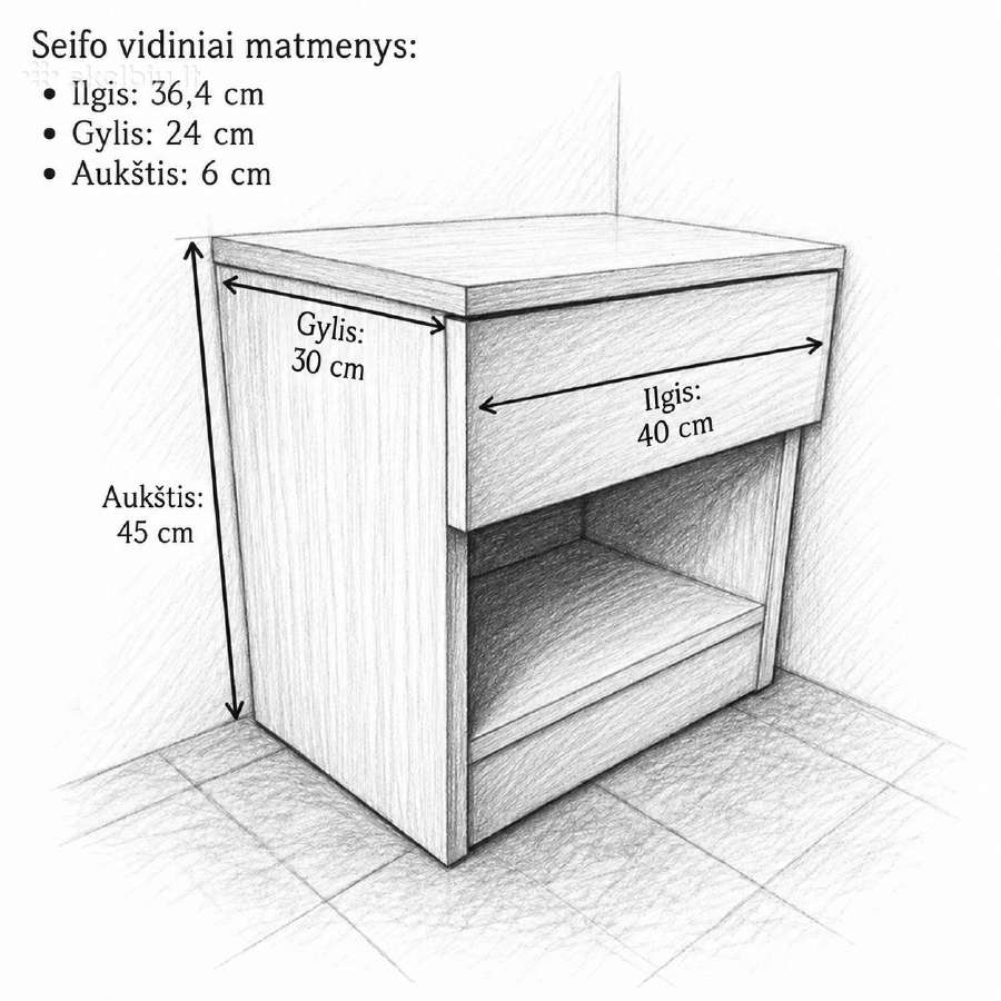 Spintele su slaptu skyriumi - nuotraukos Nr. 6