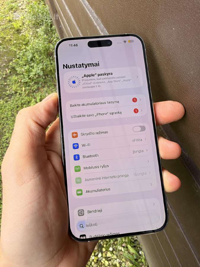 iPhone 15pro Max Baterija 100% - nuotraukos Nr. 5