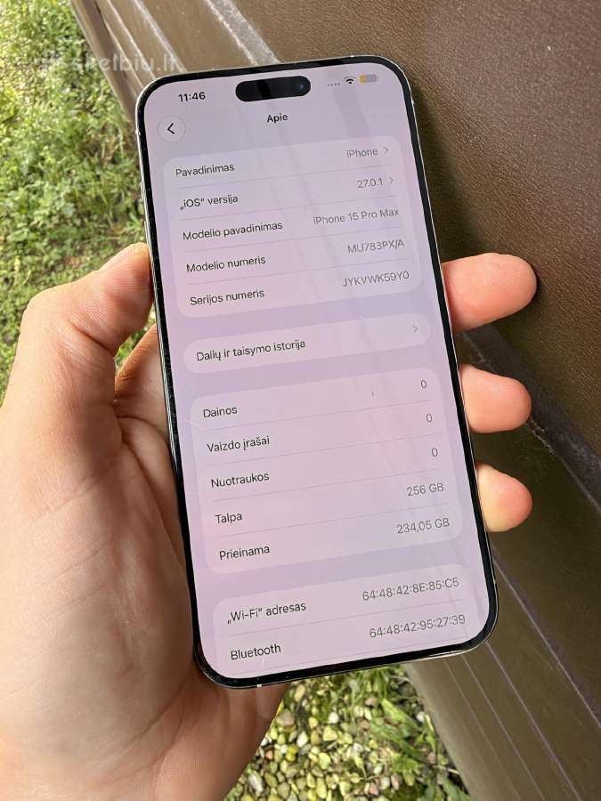 iPhone 15pro Max Baterija 100% - nuotraukos Nr. 6