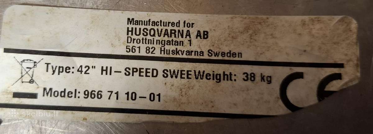 Husqvarna Hi Speed 107 cm. lapų rinktuvas - nuotraukos Nr. 5