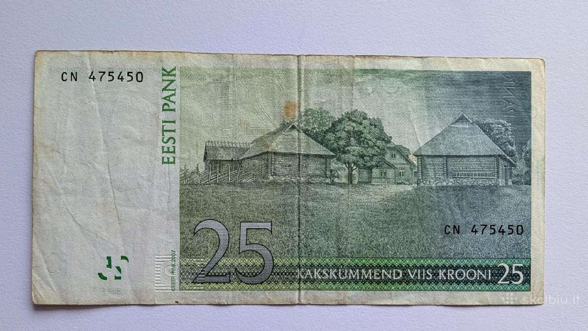 Estijos kronos – 25 Kronų banknotas, 2007 m. - nuotraukos Nr. 2