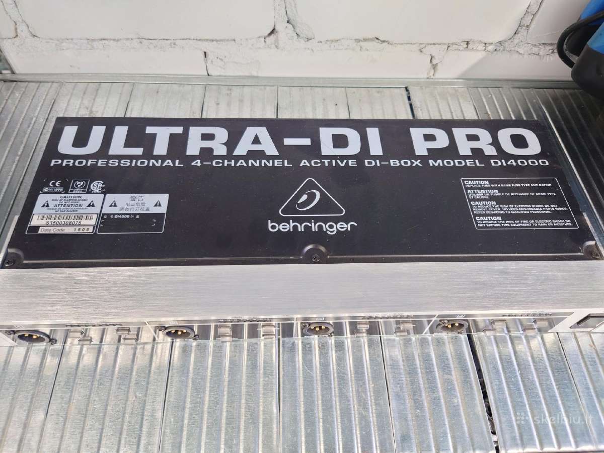 Behringer Ultra-di Pro 4 kanalų diboksas direktas - nuotraukos Nr. 3